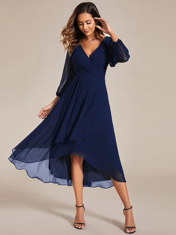 Formal Dress Tea Length Dress FM Formal Wear