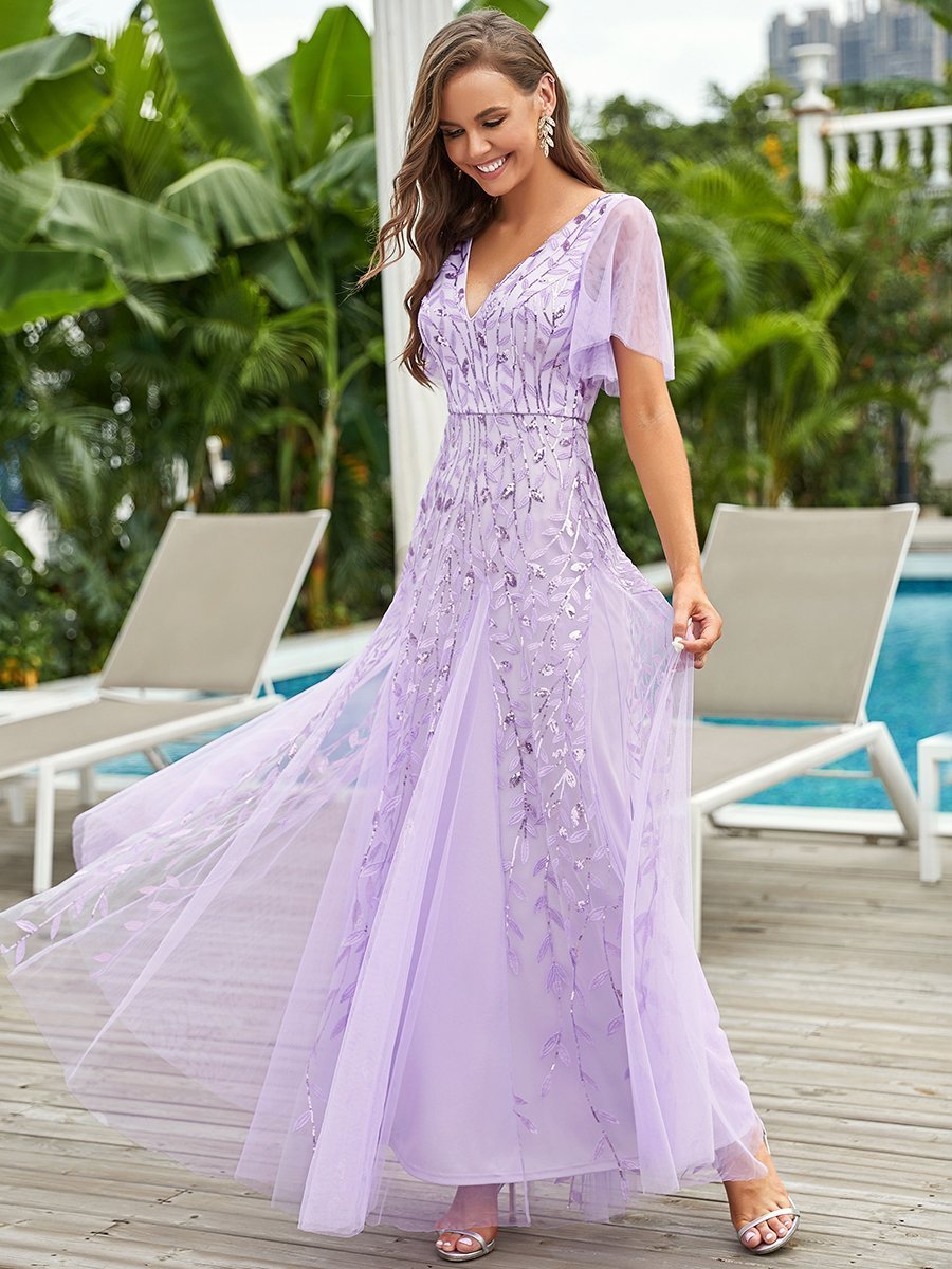 Poppy Lavender Stock Dress