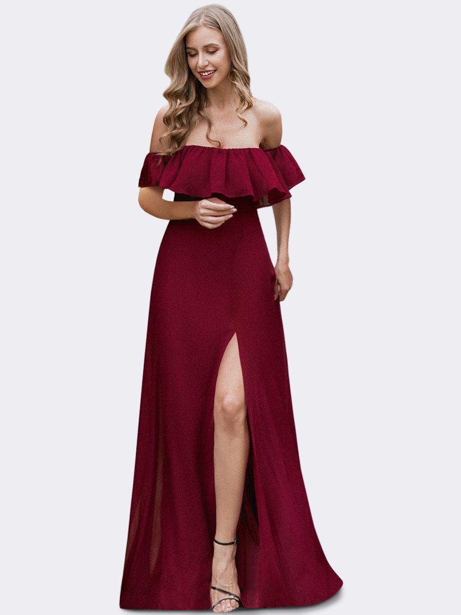 Sonya Burgundy Stock Dress