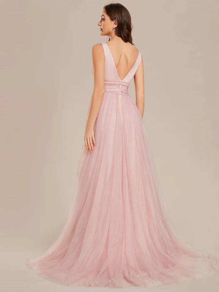 Baby pink wedding gown outlet